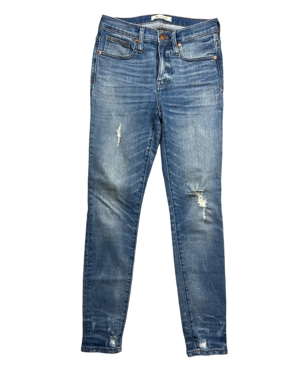 Madewell 9" High Rise Distressed Skinny Jeans Size 26